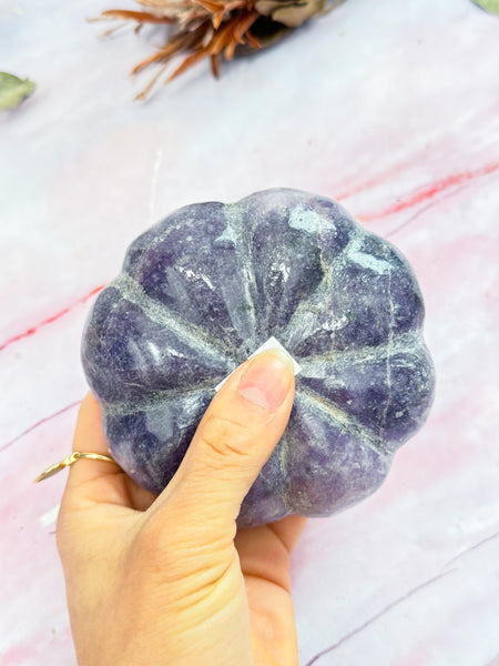 Lepidolite Pumpkin Carving