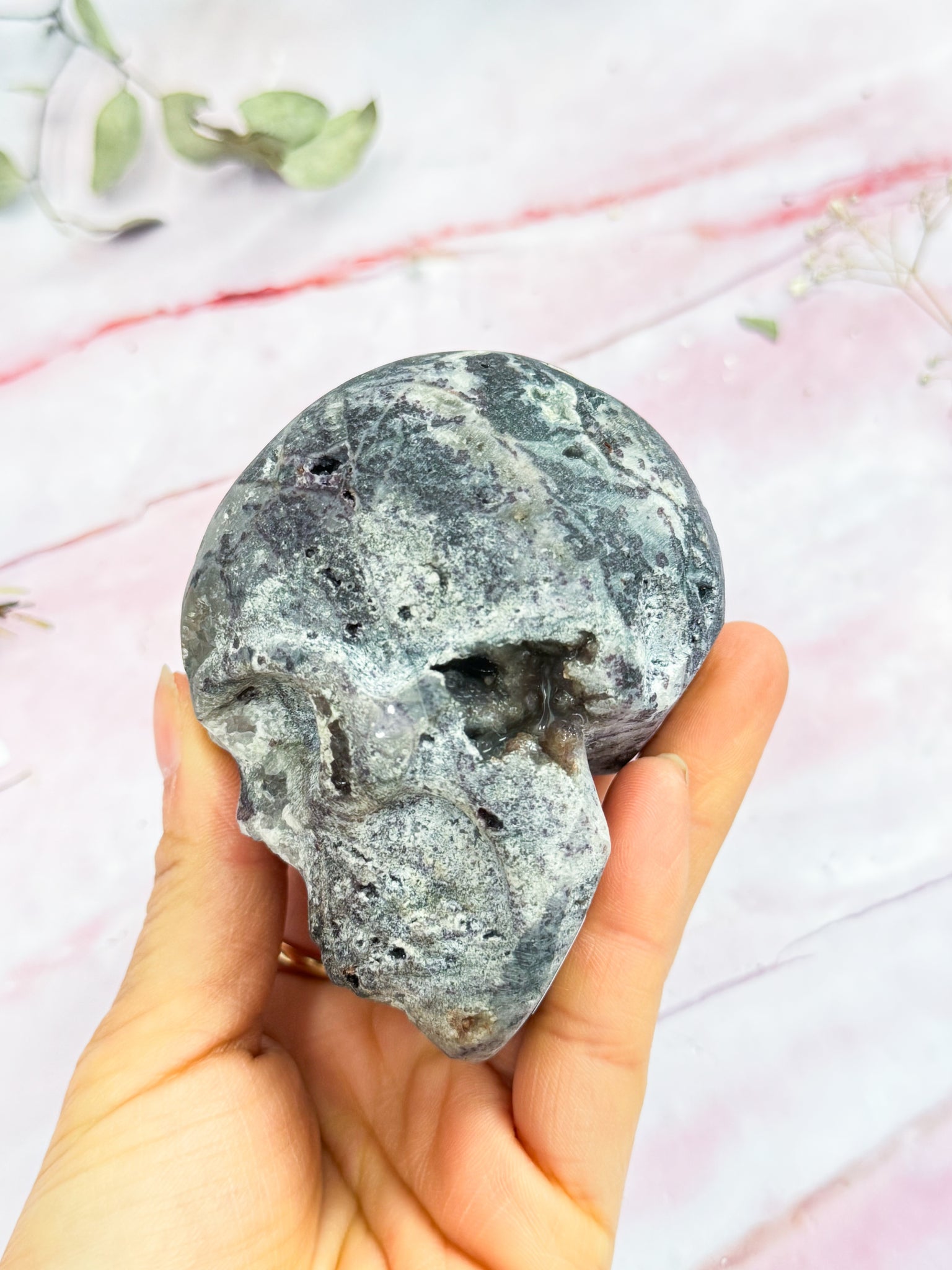 Purple Sphalerite Skull