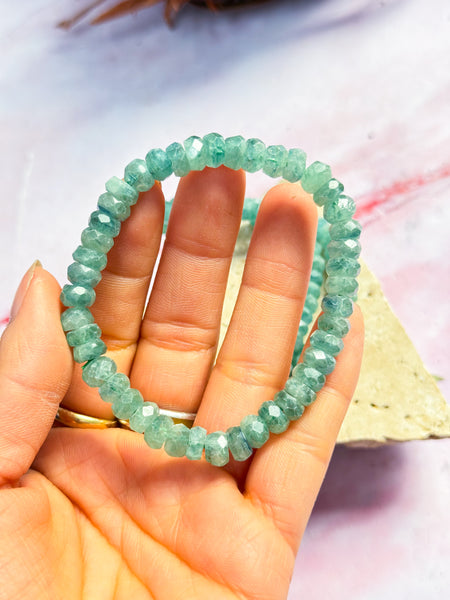 Faceted Green Kyanite Bracelets