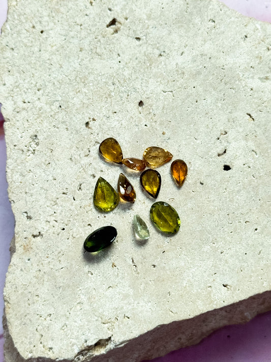 Faceted Mini Tourmaline Cabs
