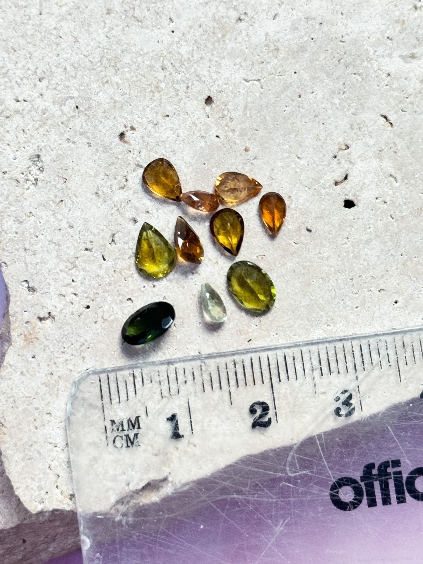 Faceted Mini Tourmaline Cabs
