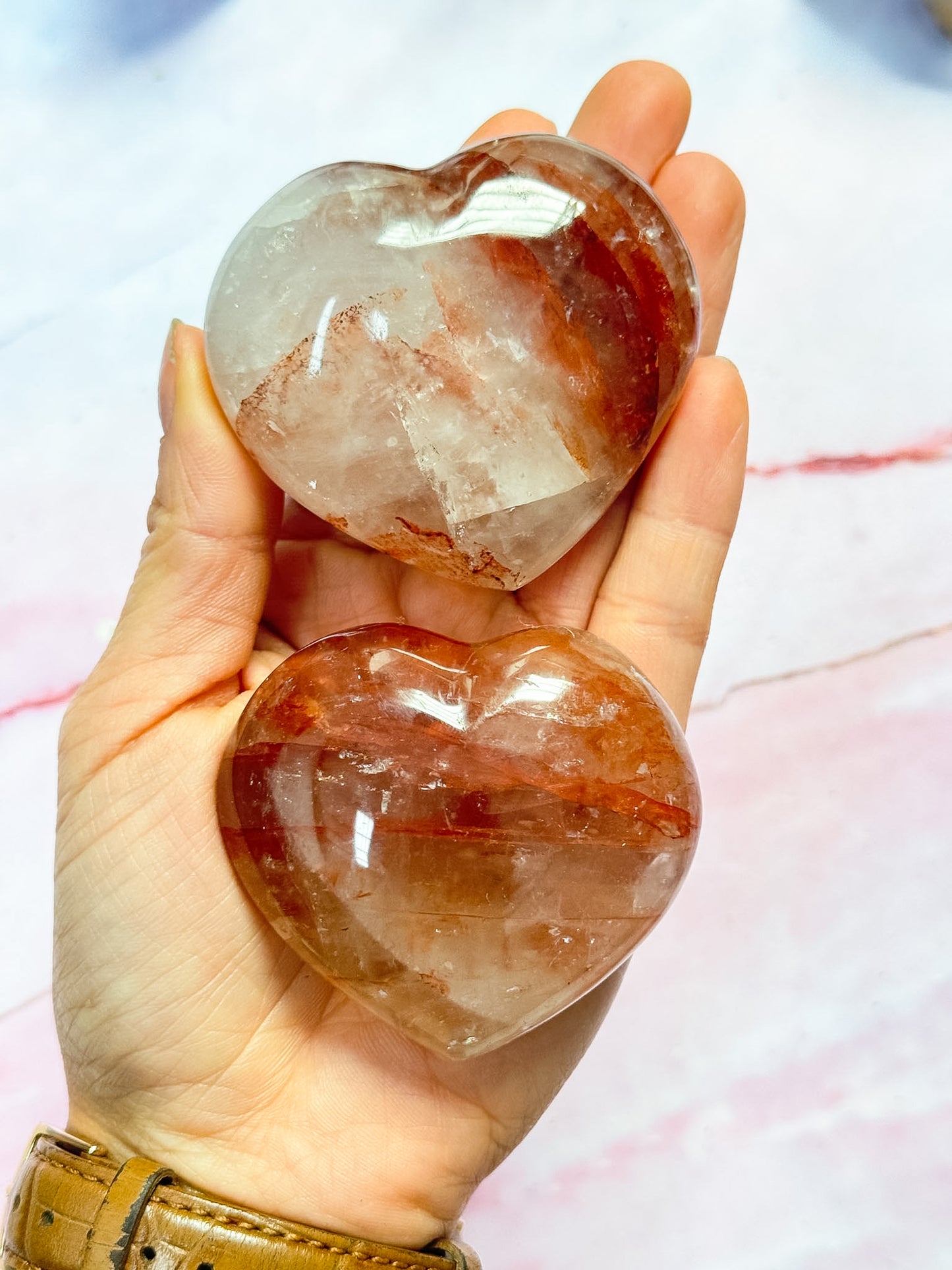 Fire Quartz Hearts