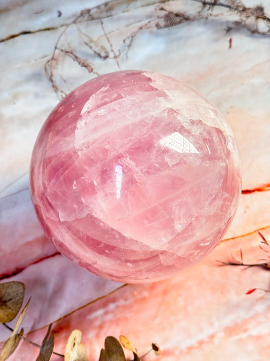 Large Rose Quartz Sphere