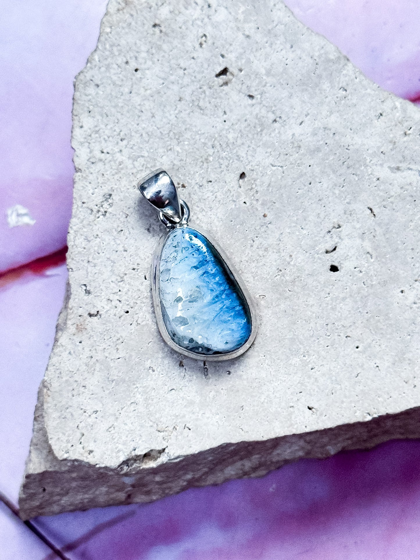 Blue Ice Glacerite Pendants