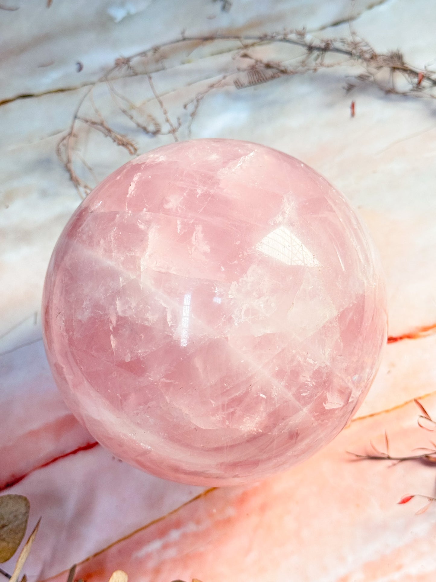 Large Rose Quartz Sphere