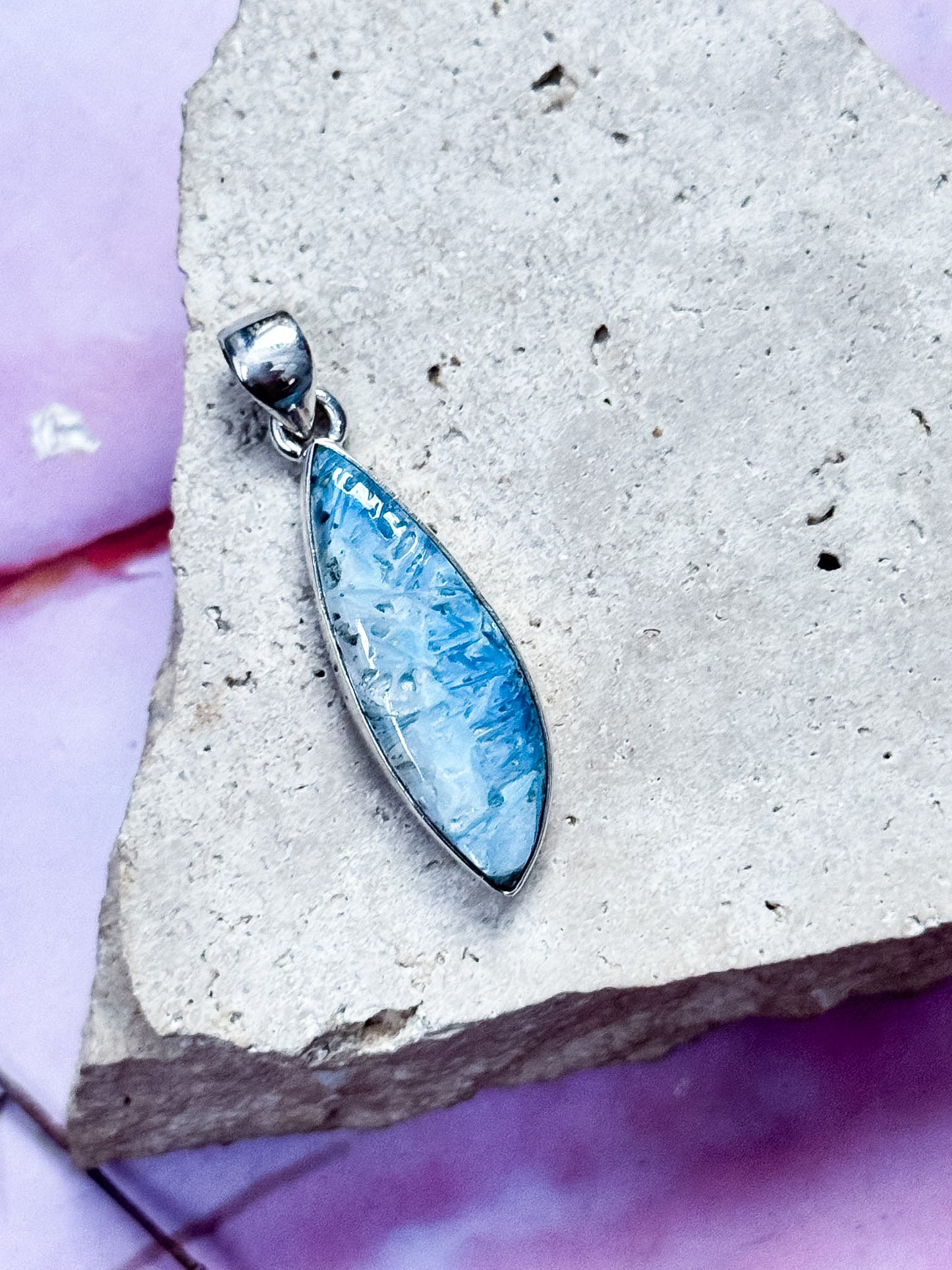 Blue Ice Glacerite Pendants
