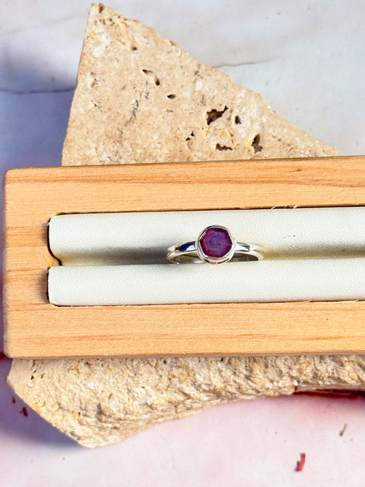 Ruby Stalactite Ring - Size 7