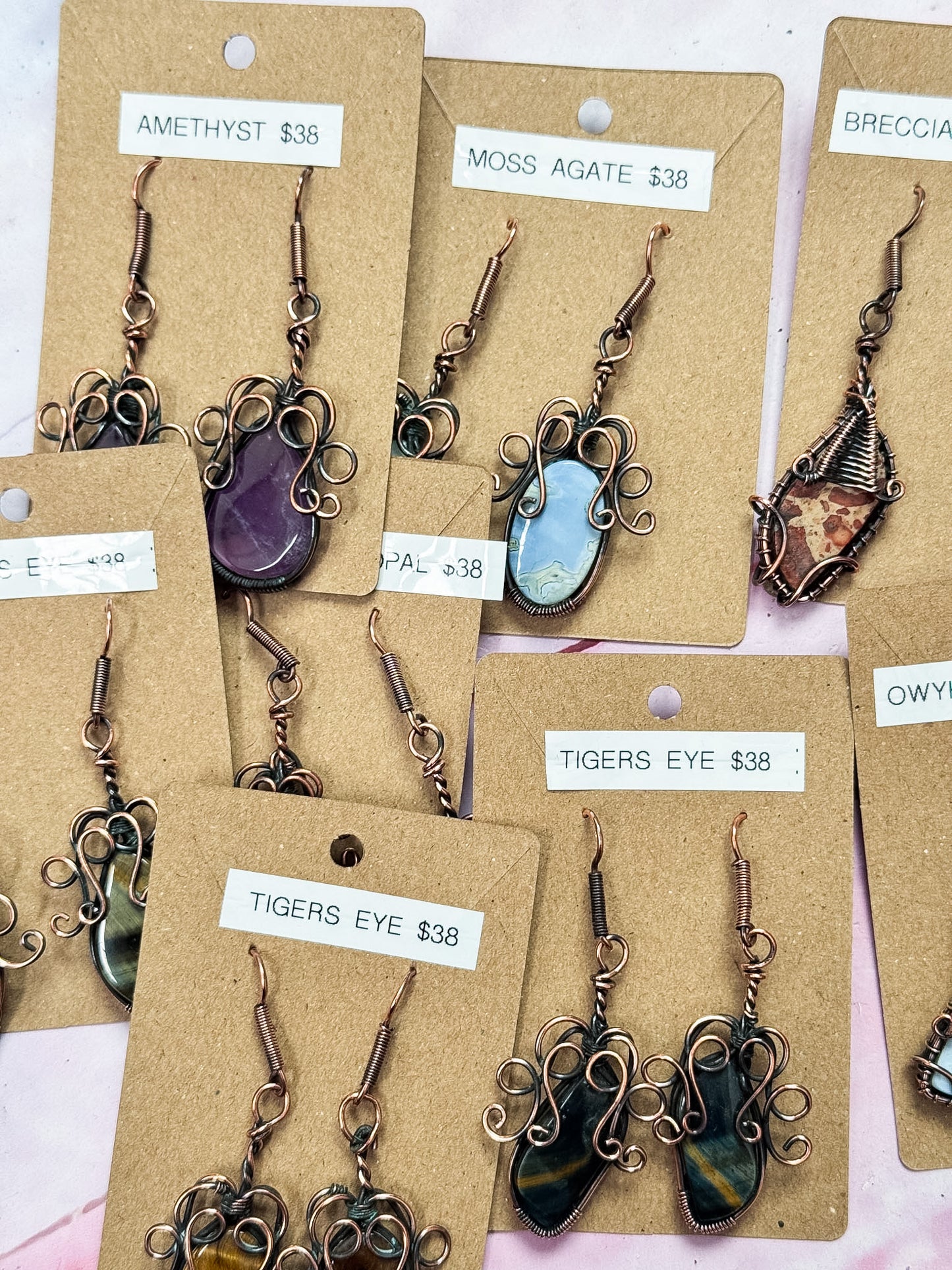 Copper Wrapped Earrings