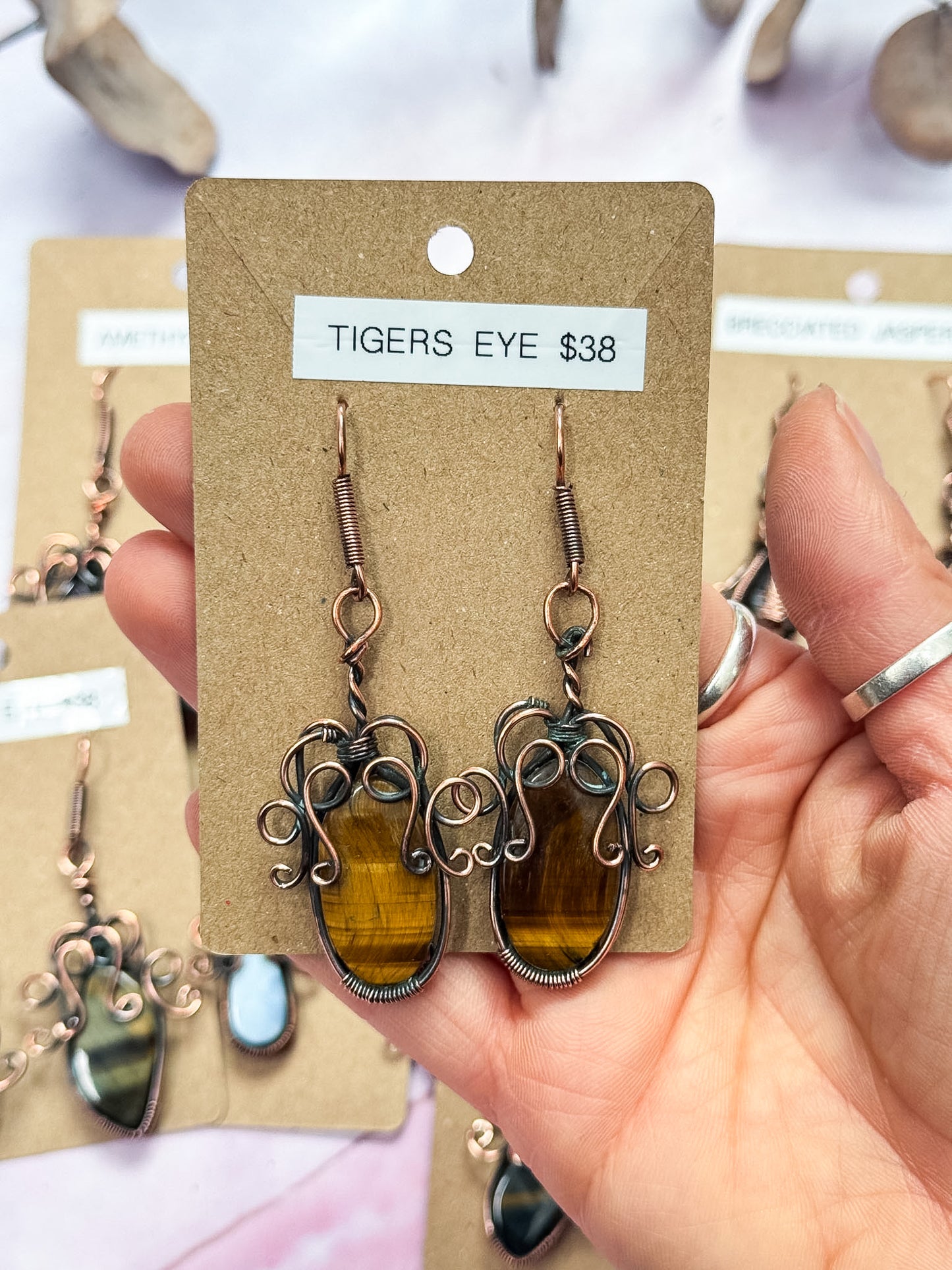 Copper Wrapped Earrings