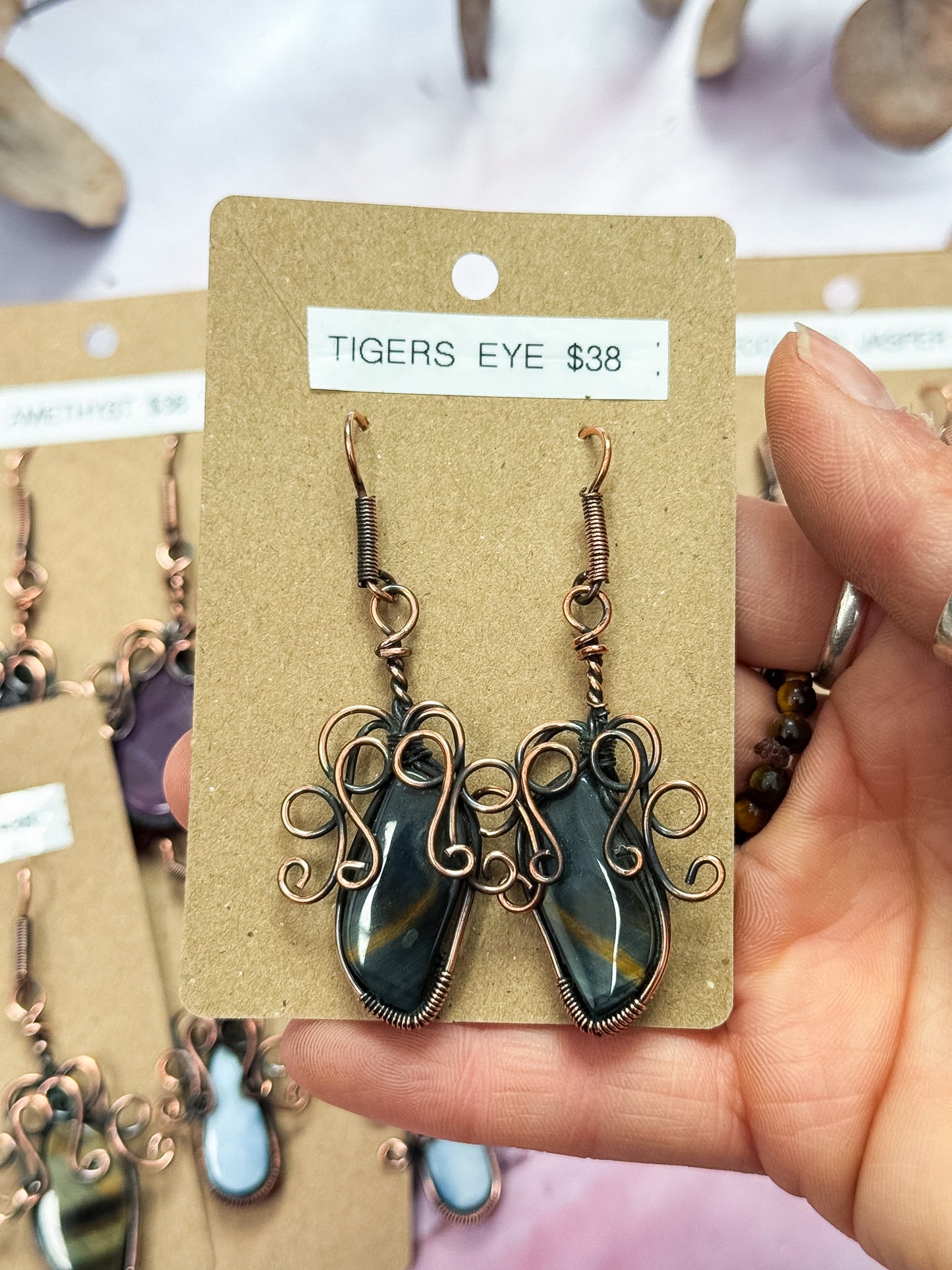 Copper Wrapped Earrings