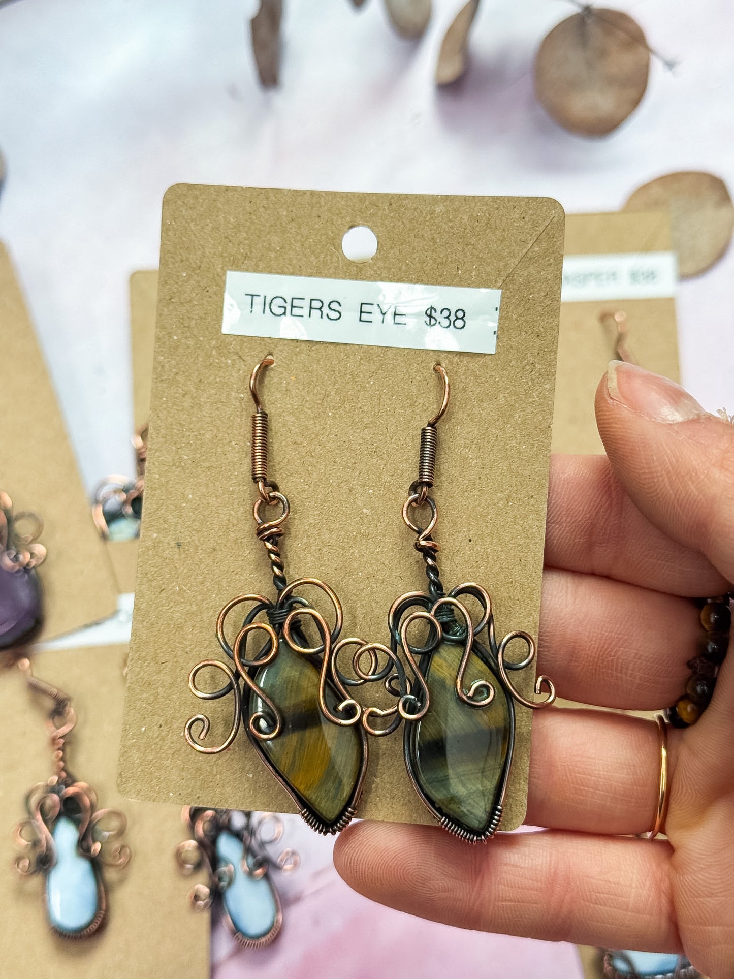 Copper Wrapped Earrings