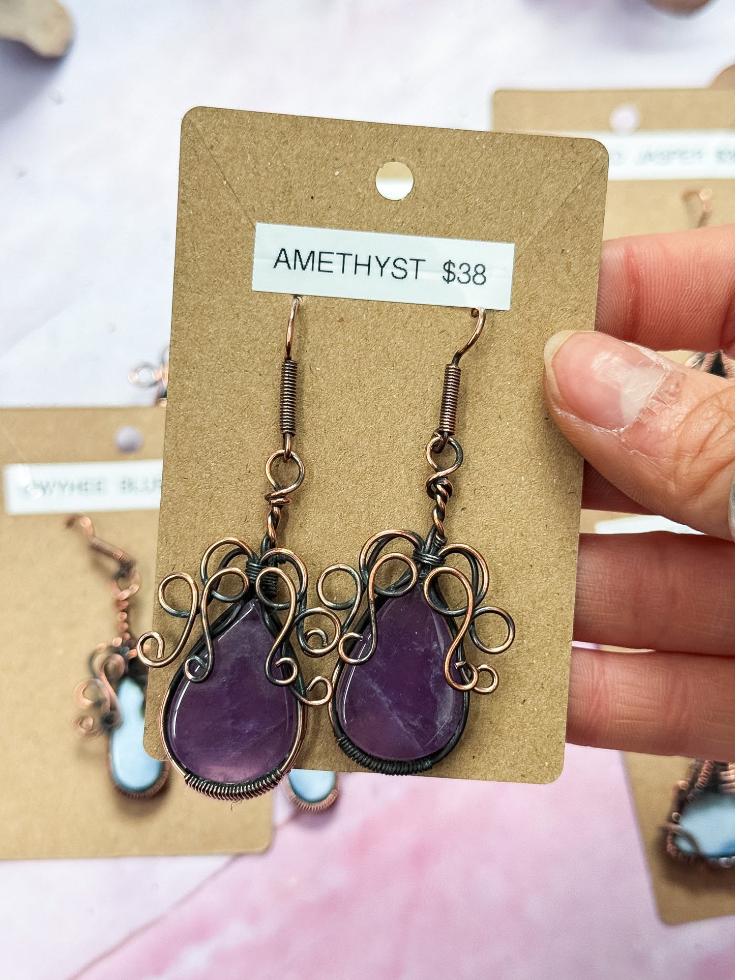 Copper Wrapped Earrings