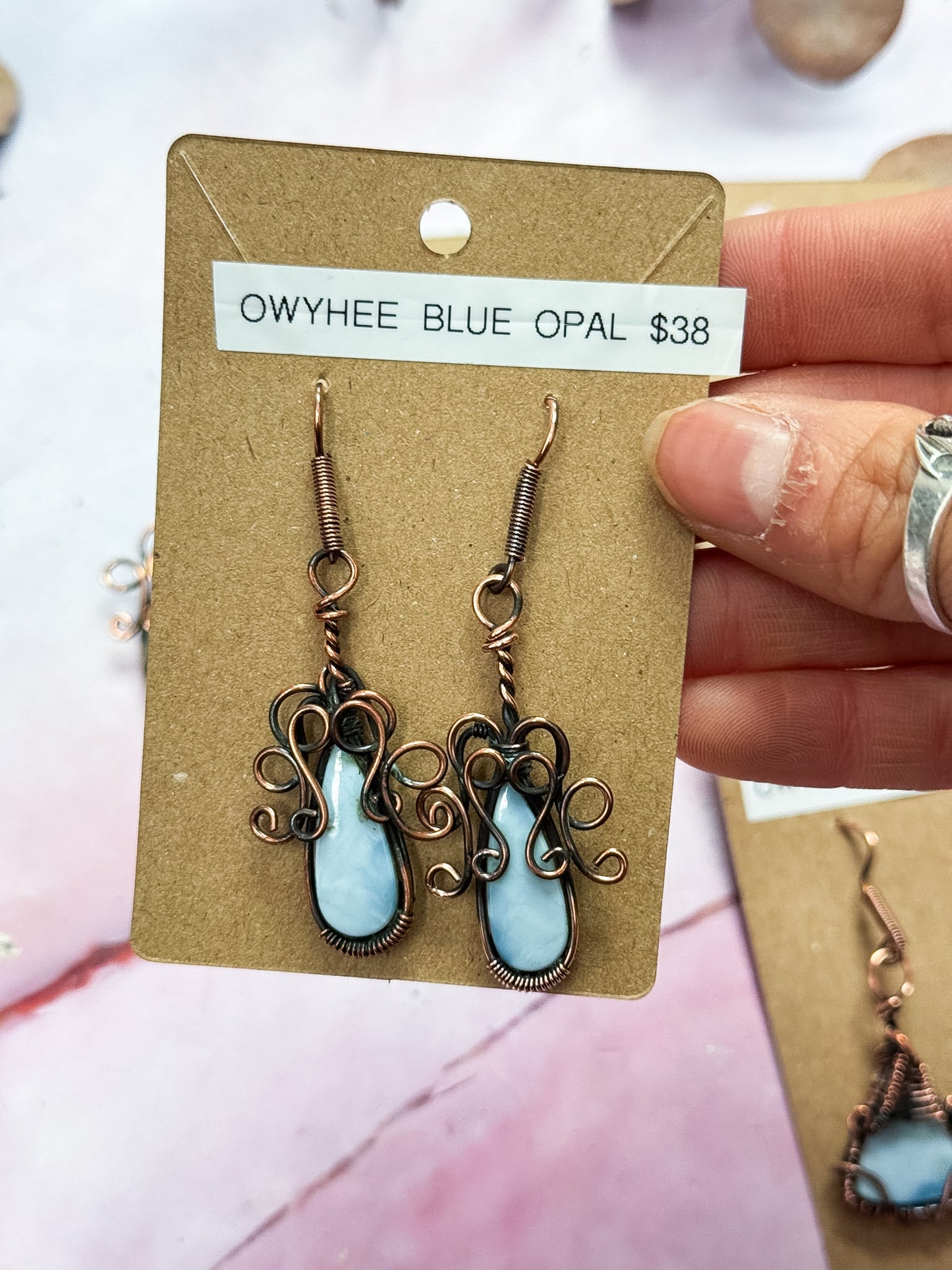 Copper Wrapped Earrings