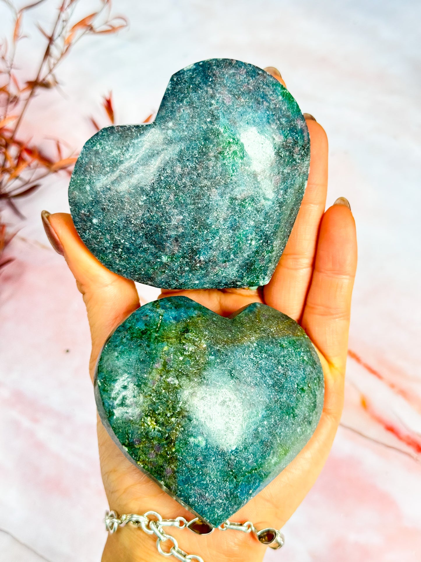 Ruby in Kyanite Hearts