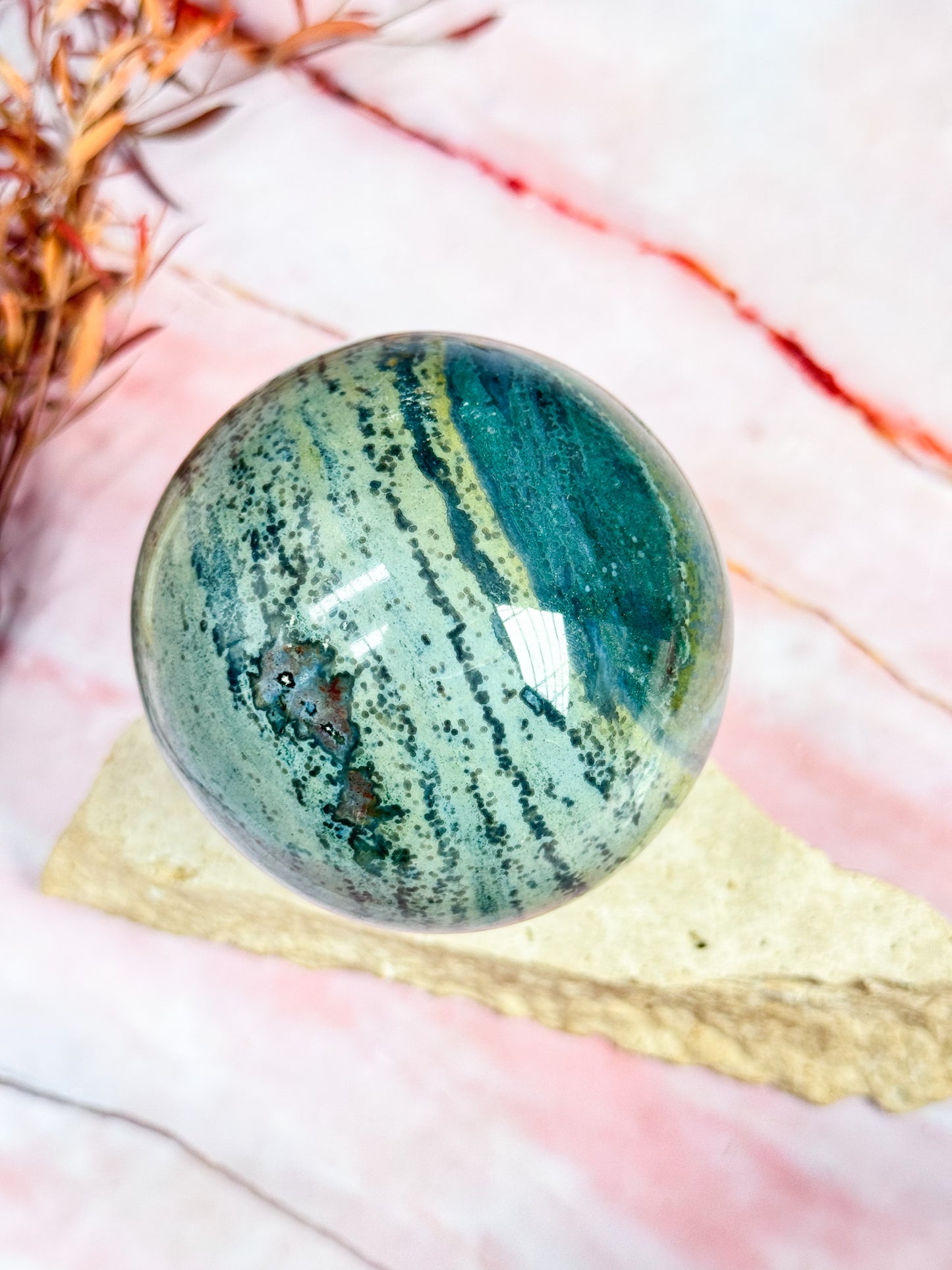 Planet Ocean Jasper Sphere