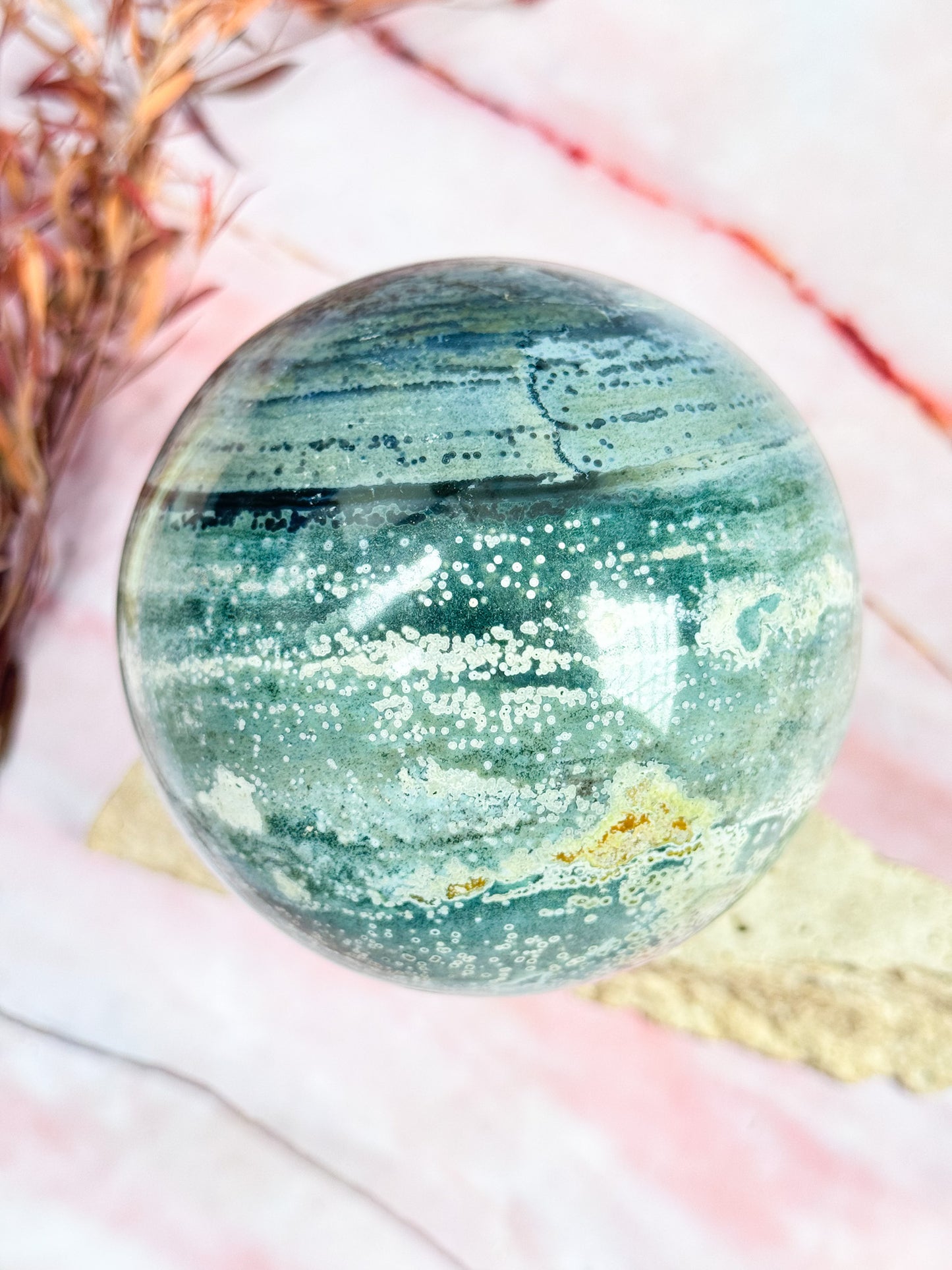 Planet Ocean Jasper Sphere