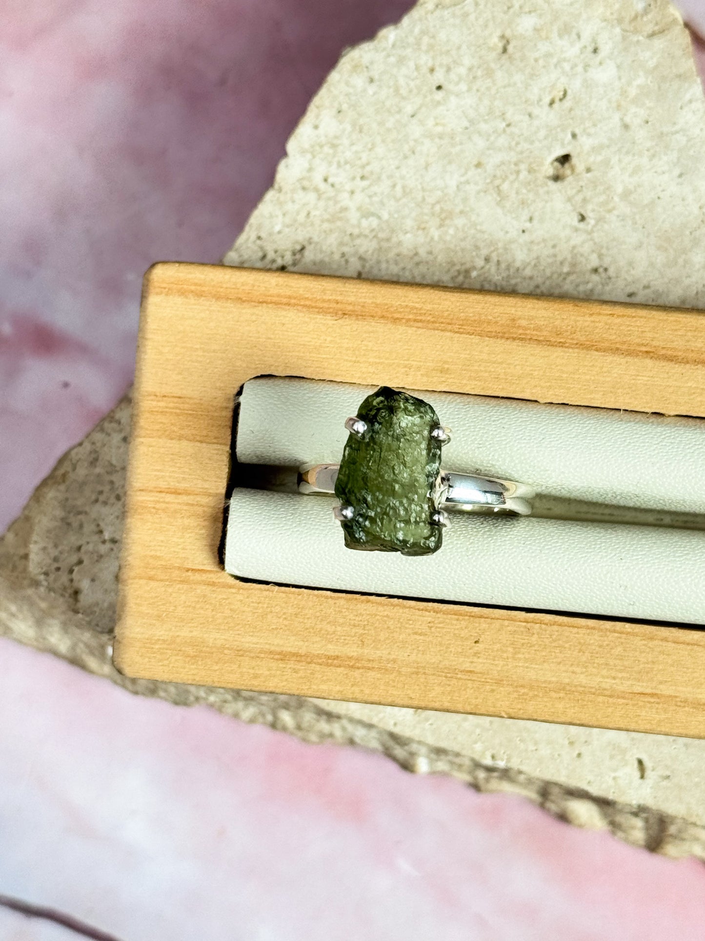 Moldavite Ring - Size 8.5
