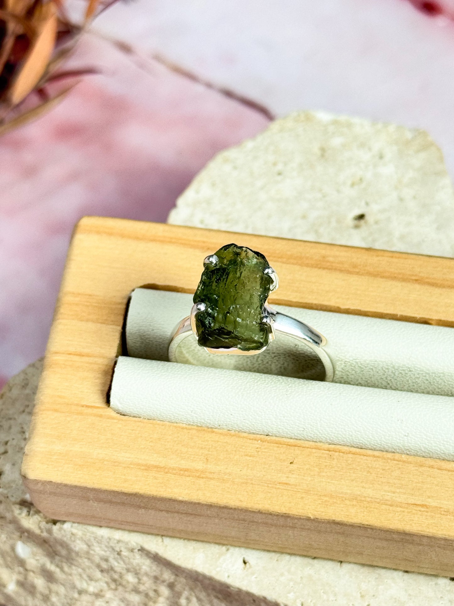 Moldavite Ring - Size 8.5