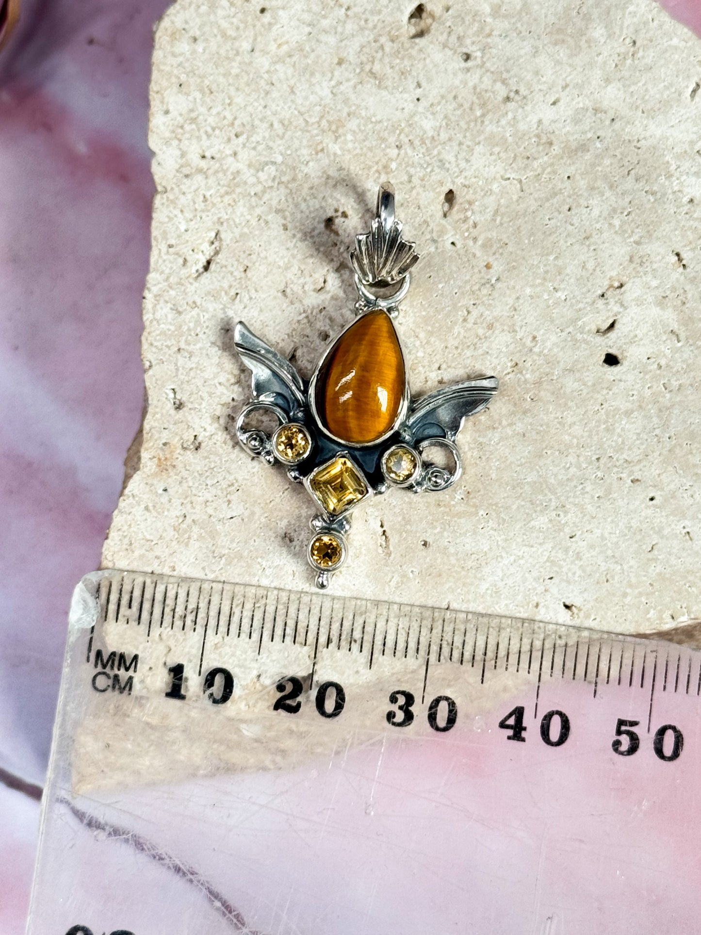 Tigers Eye Angel Pendant
