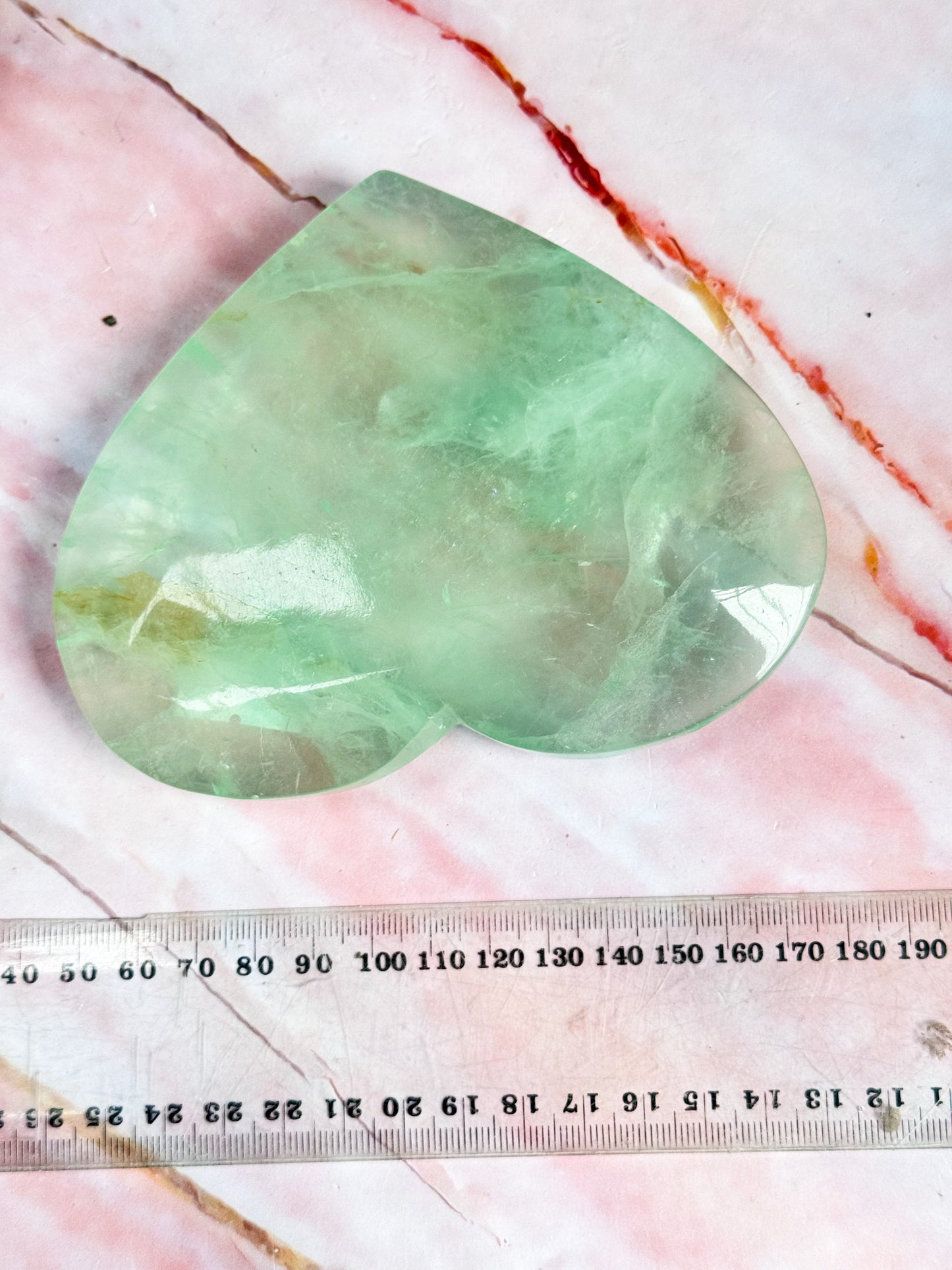 Green Fluorite Heart
