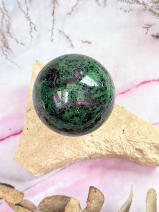 Ruby in Zoisite Sphere