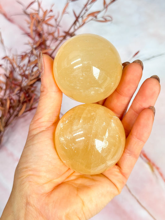 Honey Optical Calcite Spheres