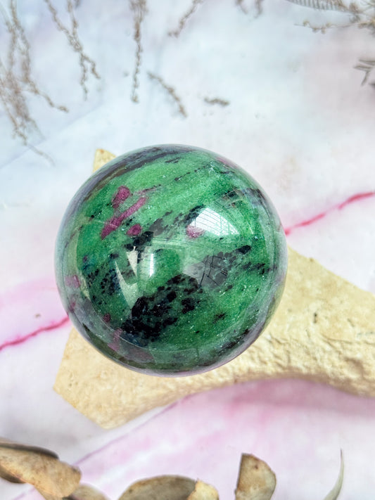 Ruby in Zoisite Sphere