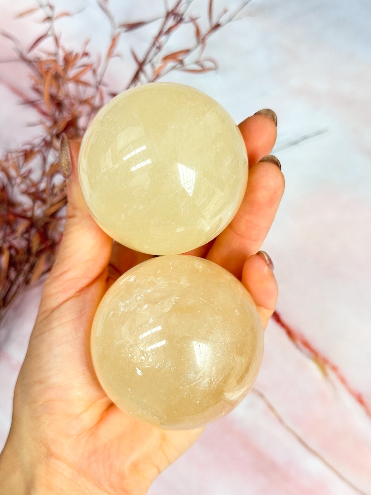 Honey Optical Calcite Spheres