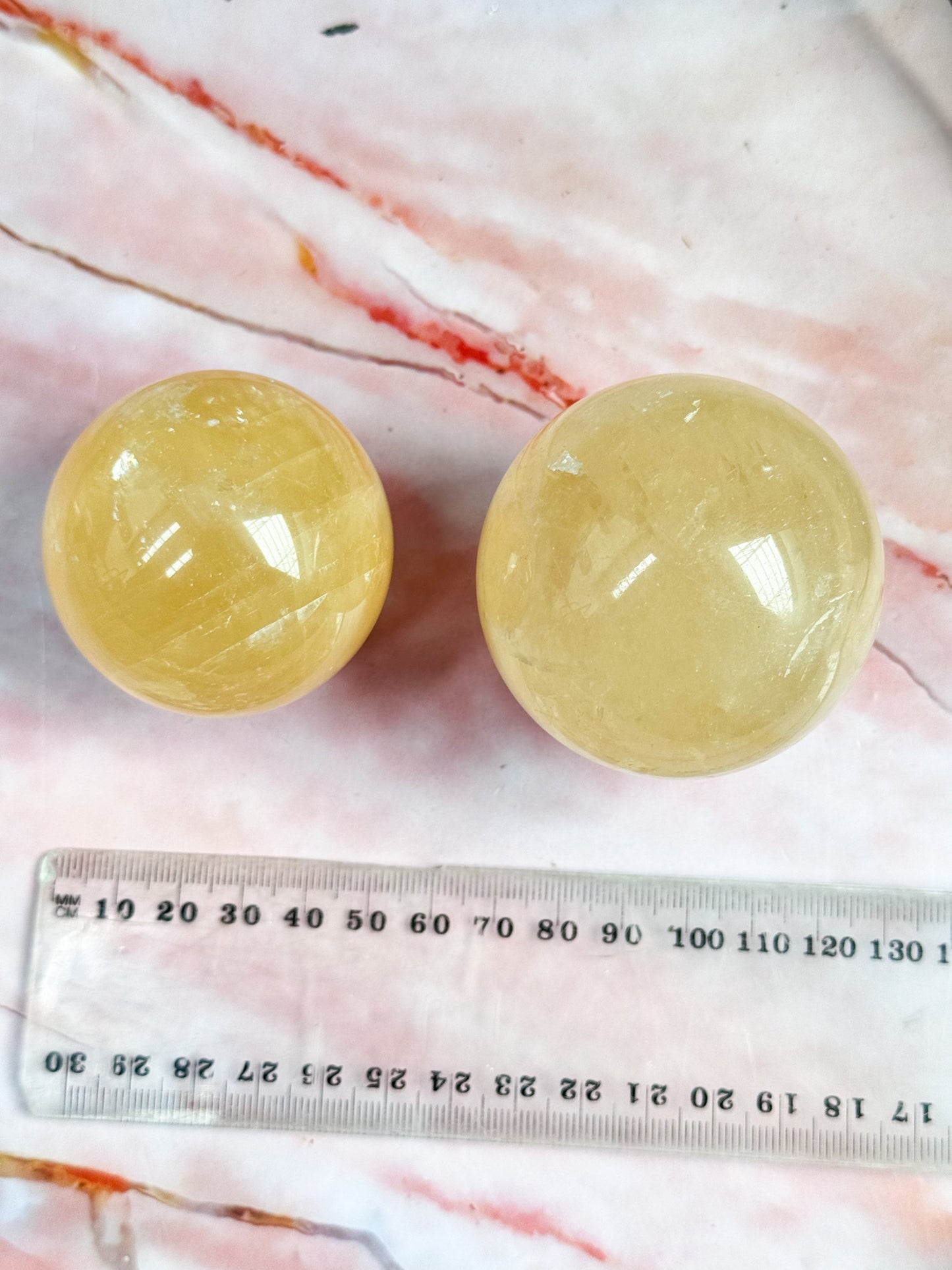 Honey Optical Calcite Spheres