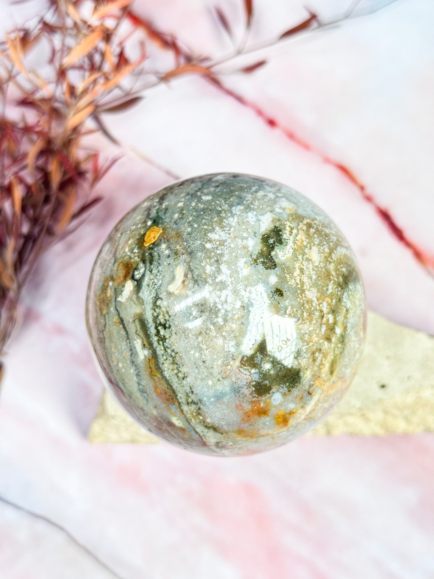 Pastel Ocean Jasper Sphere