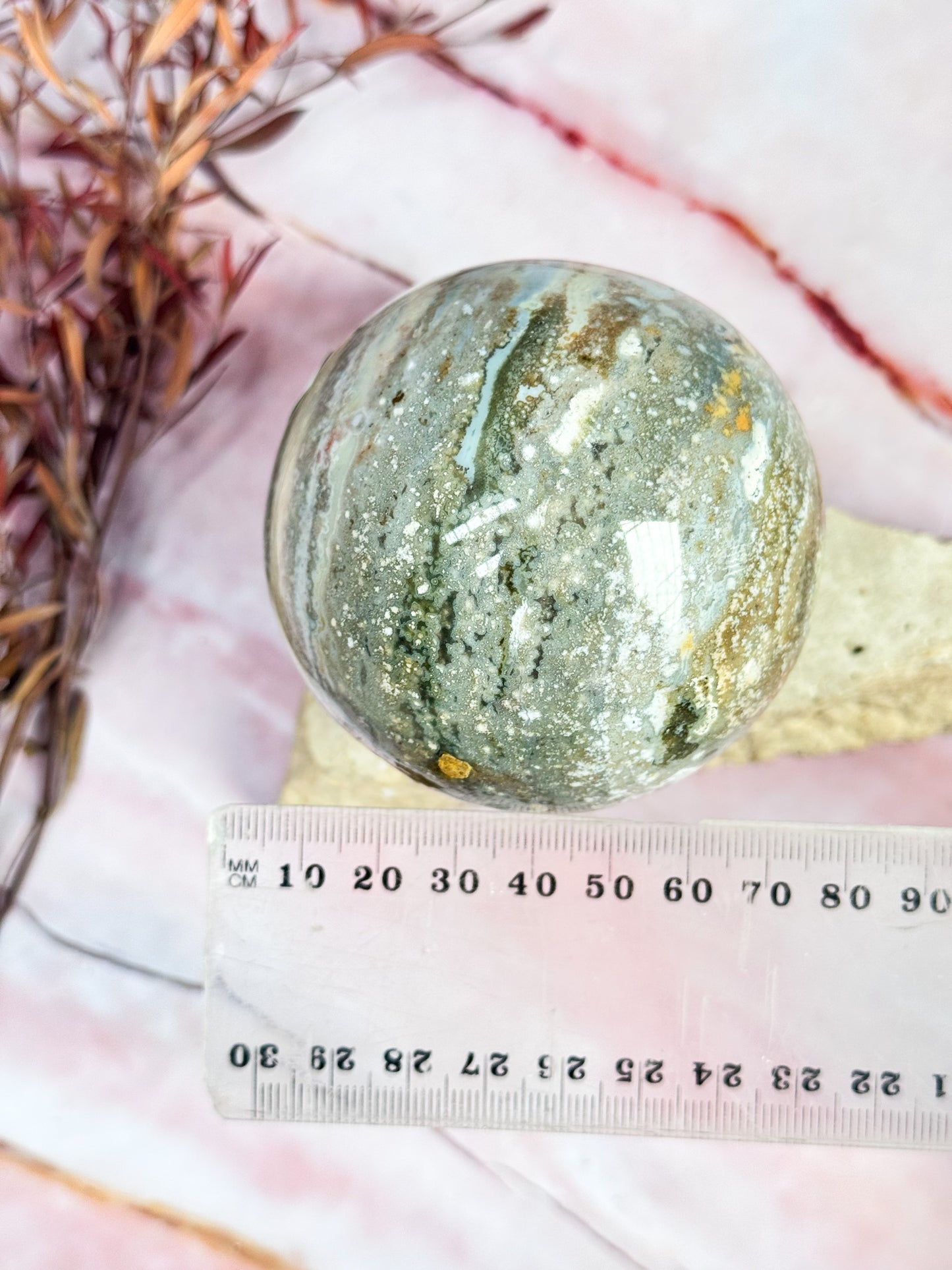 Pastel Ocean Jasper Sphere