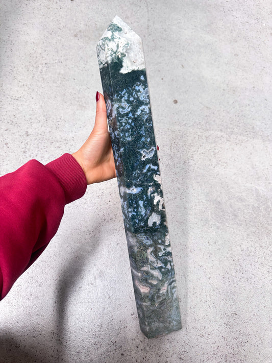 XL Moss Agate Tower