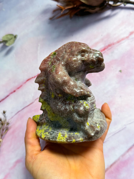 Plum Blossom Jade Godzilla Carving