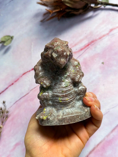 Plum Blossom Jade Godzilla Carving