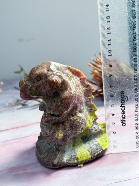 Plum Blossom Jade Godzilla Carving