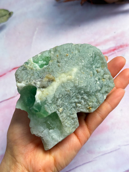 Half-Rough Fluorite Skull