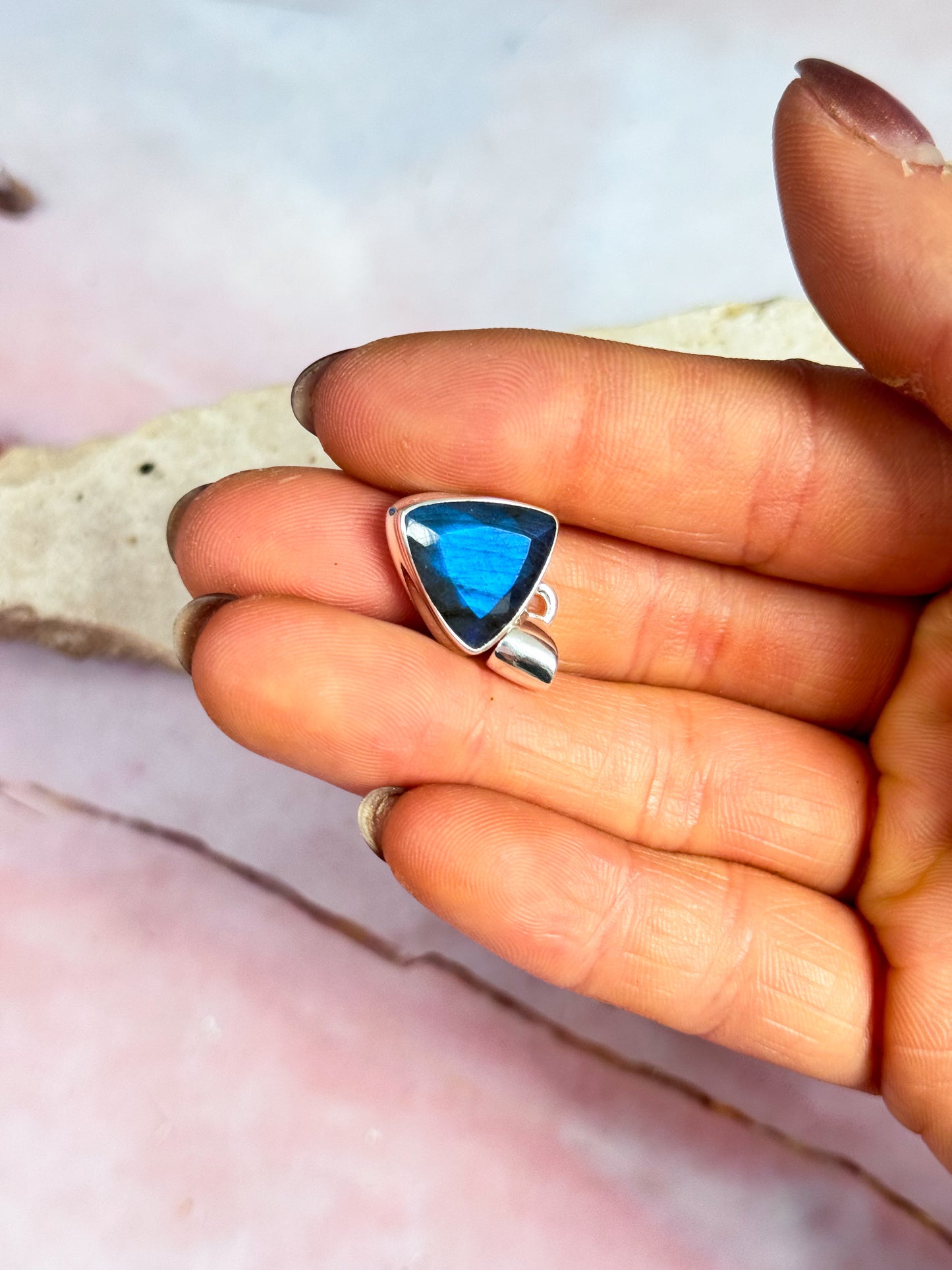 Faceted Labradorite Pendants