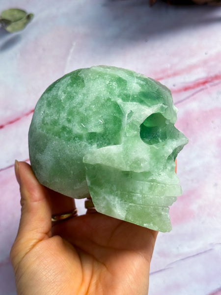 Half-Rough Fluorite Skull