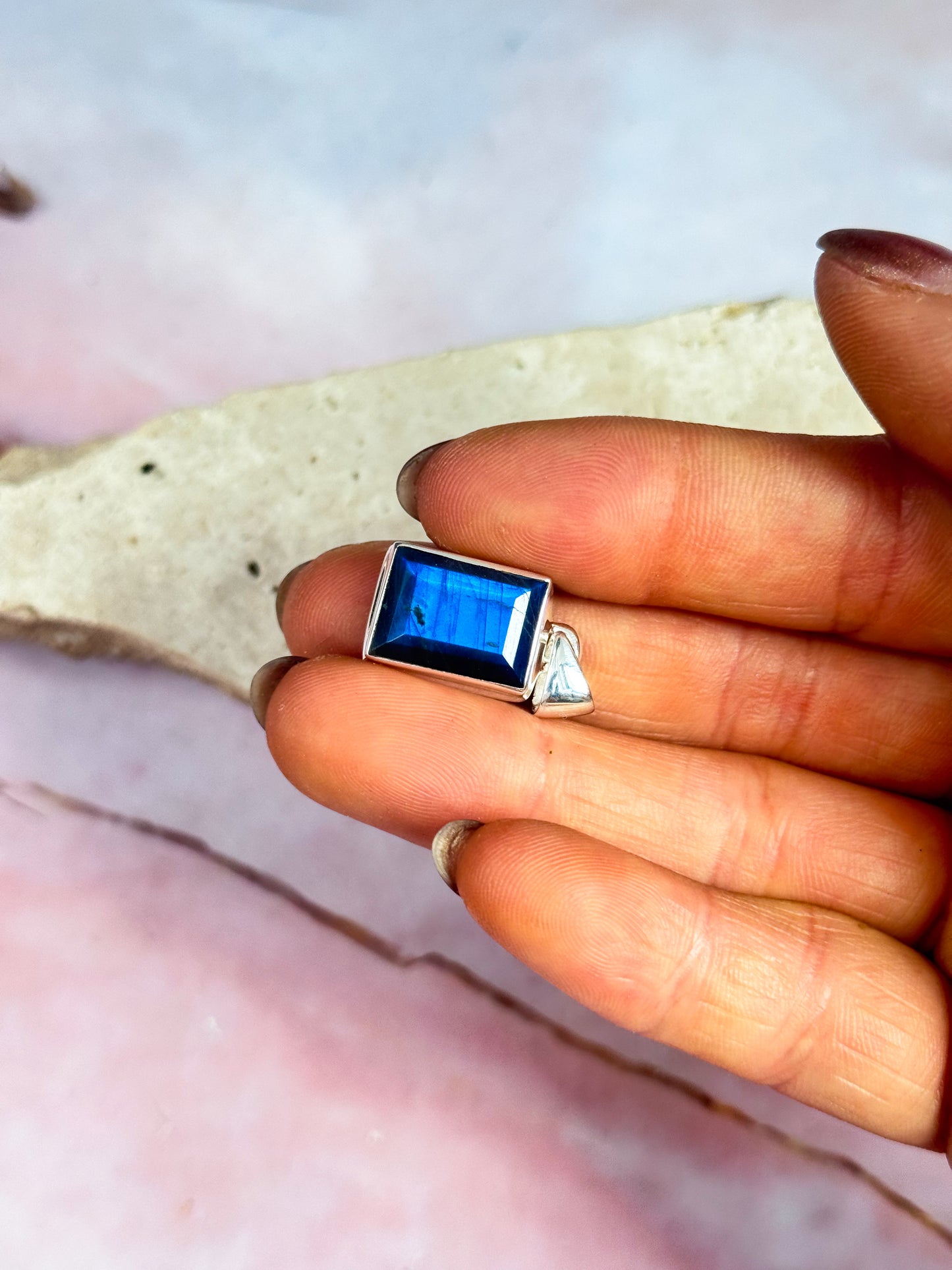 Faceted Labradorite Pendants