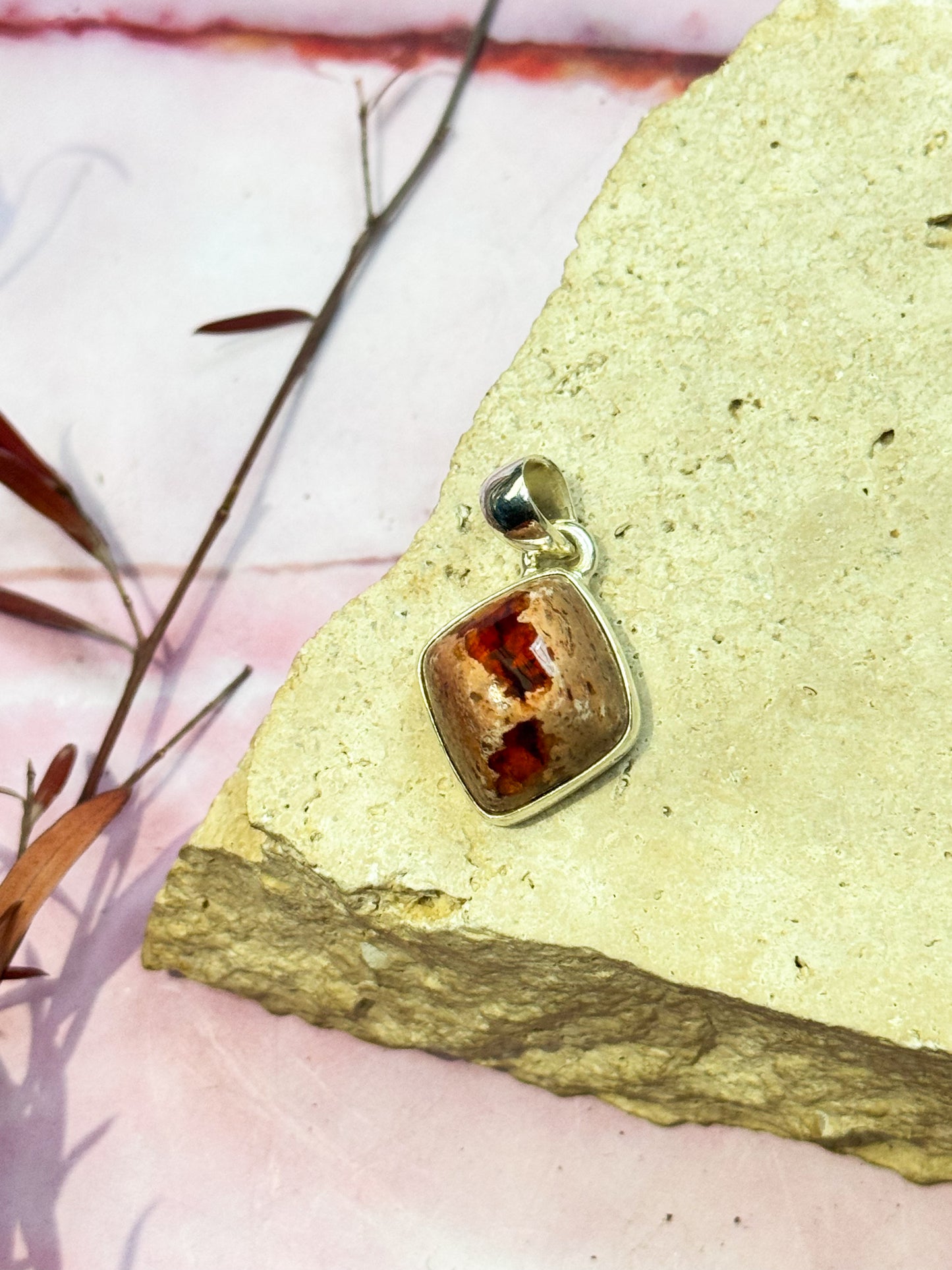 Mexican Fire Opal Pendant