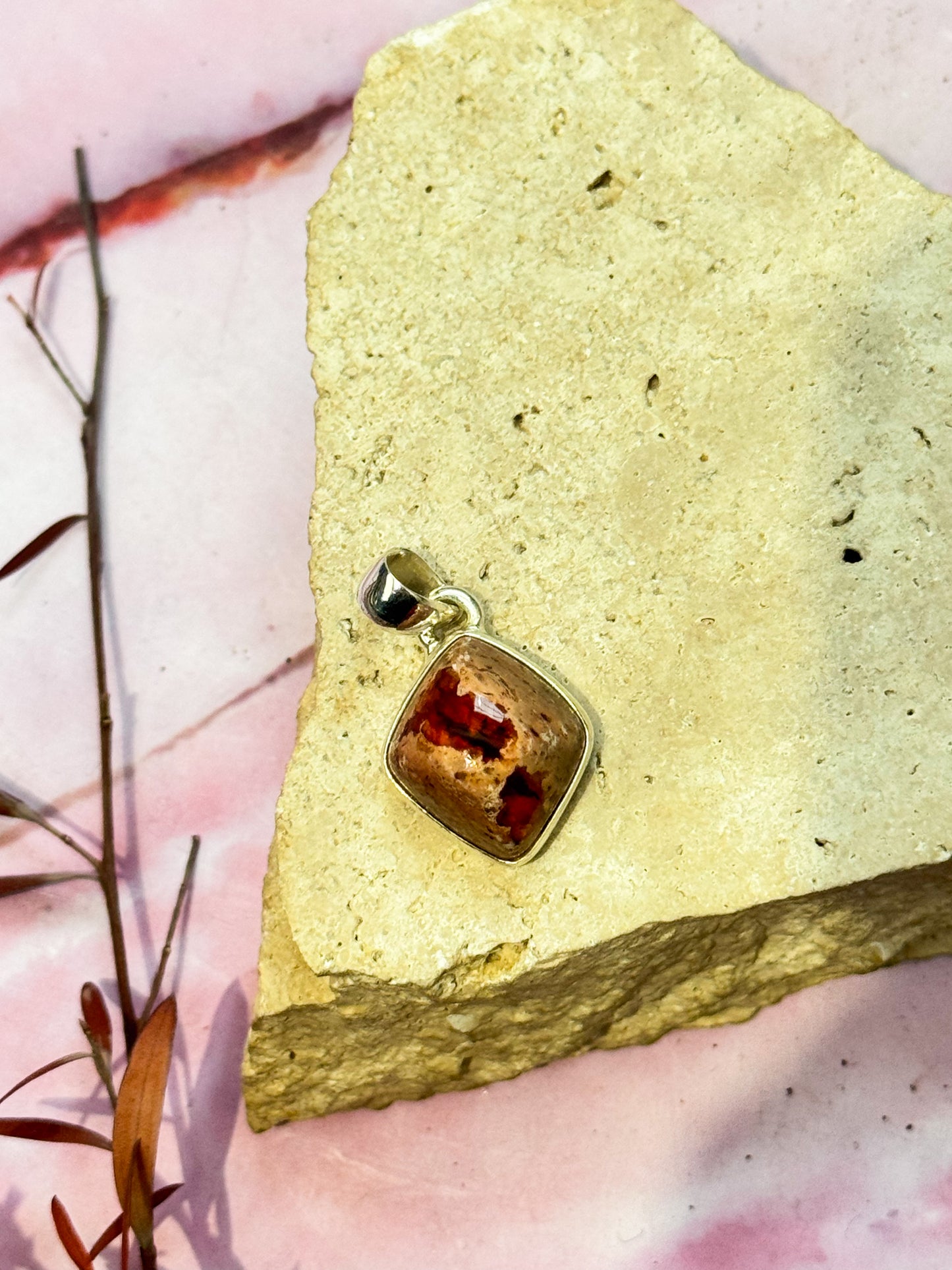Mexican Fire Opal Pendant