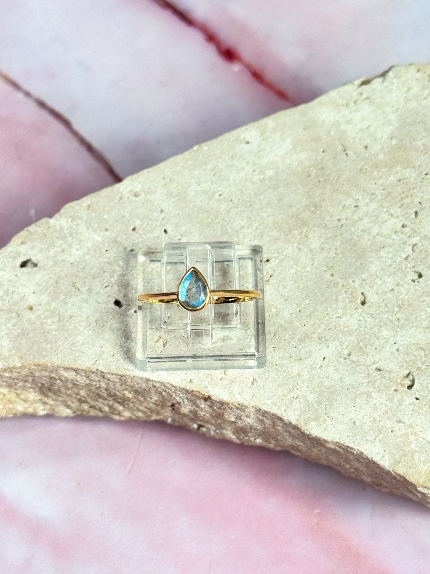 18k Gold Vermeil Labradorite Rings