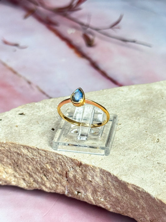 18k Gold Vermeil Labradorite Rings