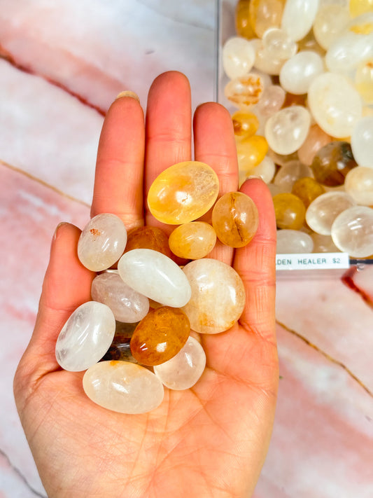 Golden Healer Quartz Tumbles