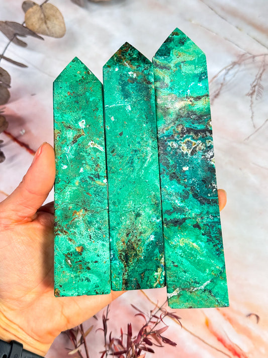 Azurite and Malachite Points