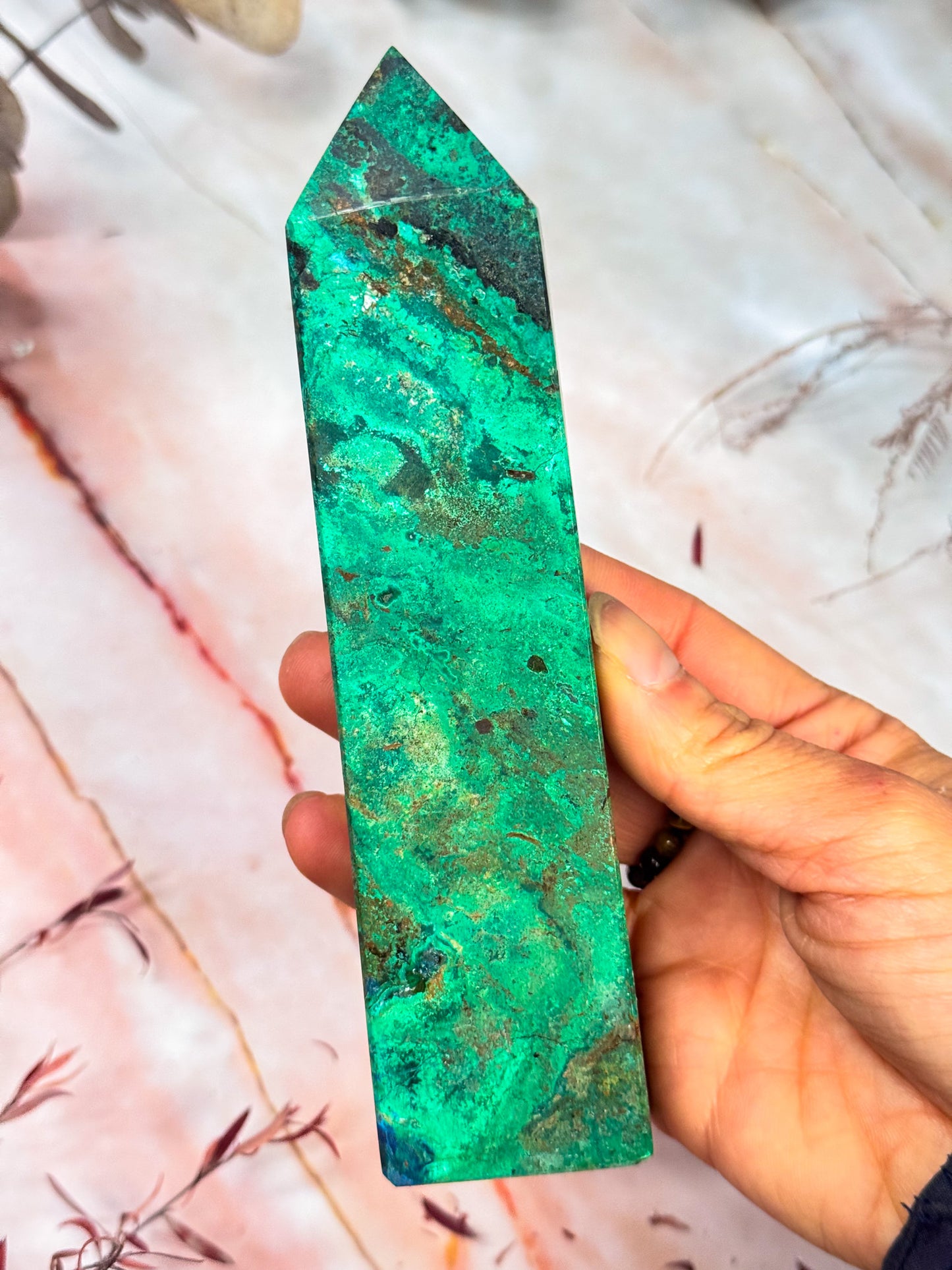 Azurite and Malachite Points