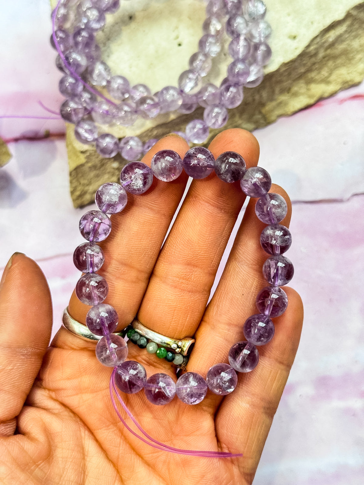 Clear Amethyst Bracelets