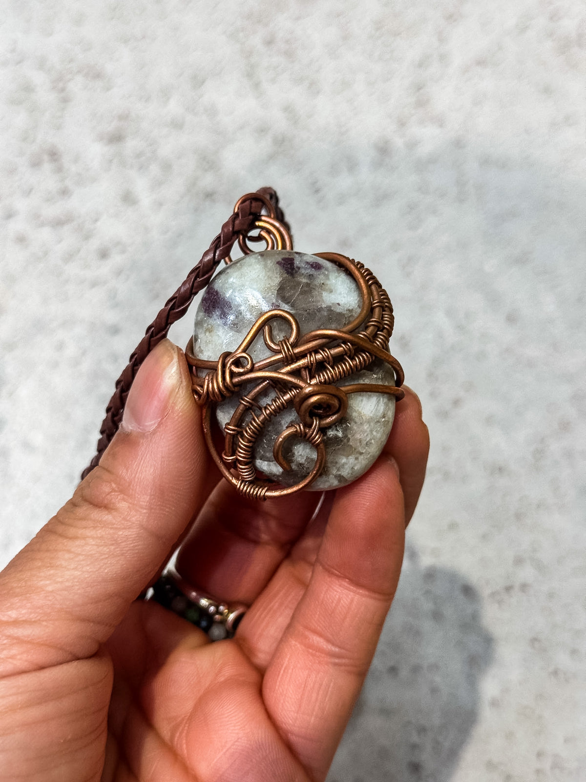 Copper Wire Wrapped Necklaces