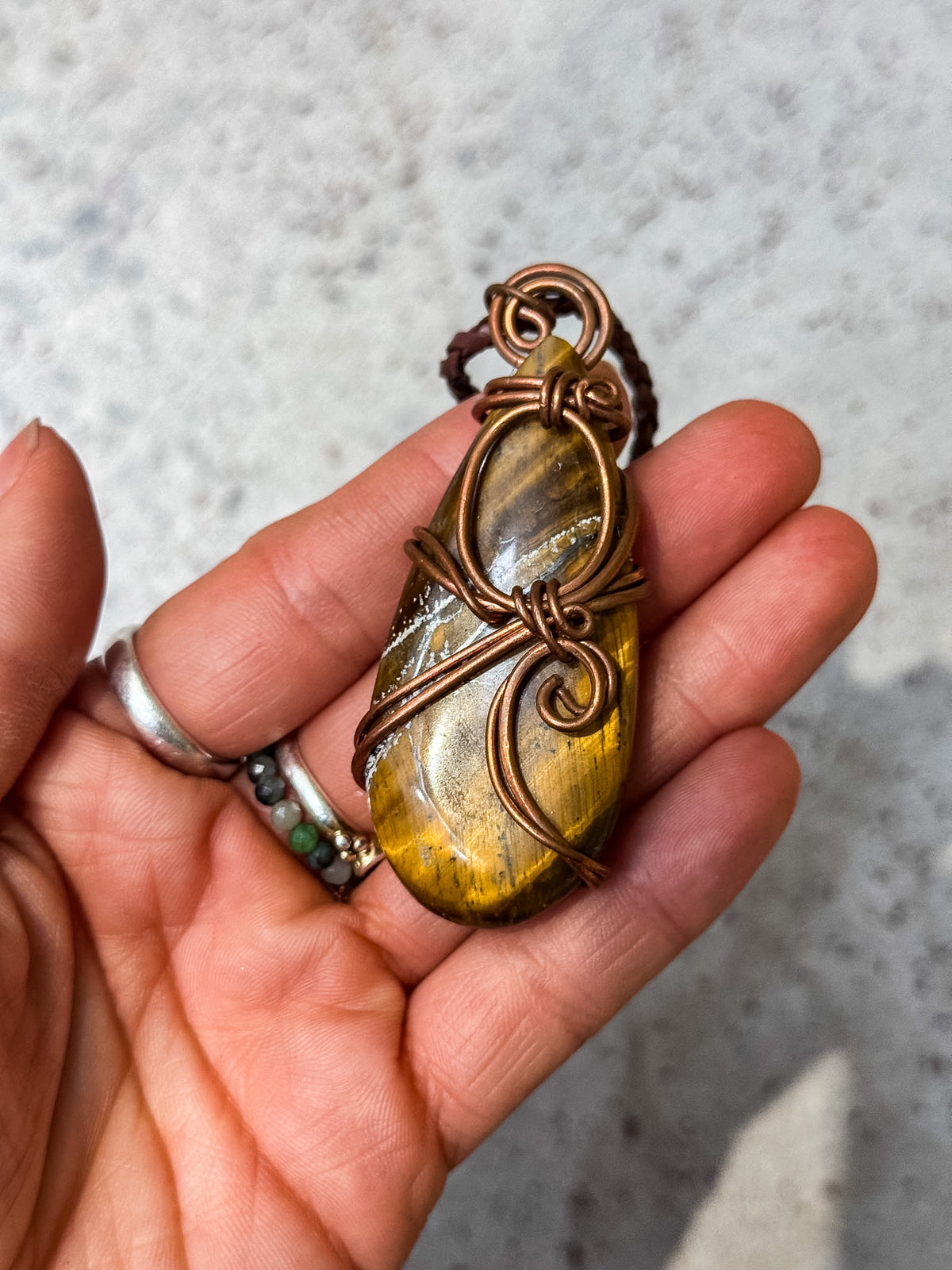 Copper Wire Wrapped Necklaces