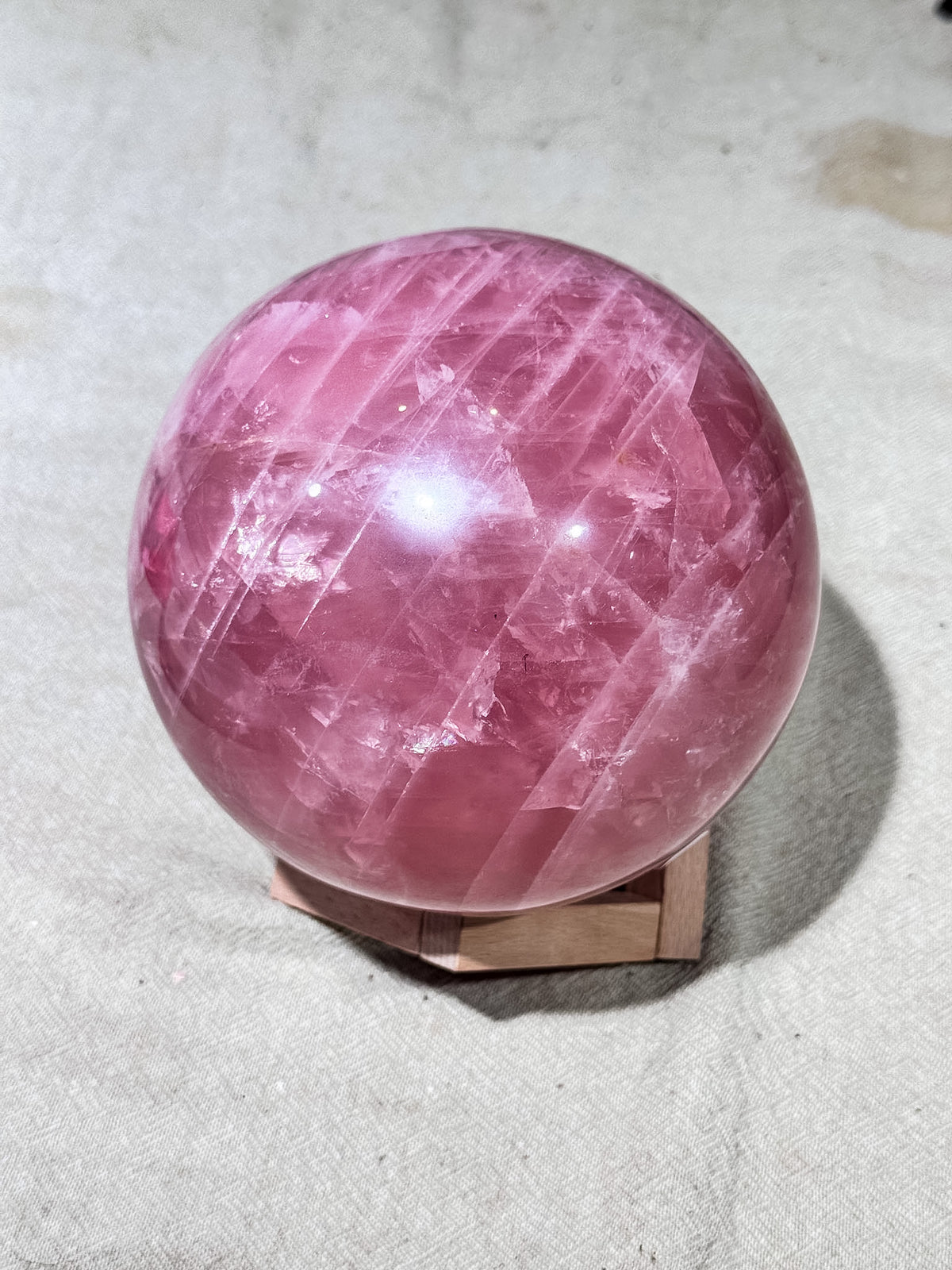 High Grade Rose Quartz Sphere